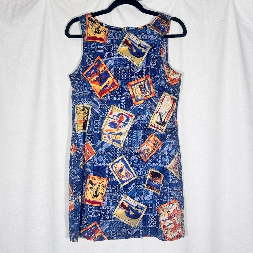 Vintage Totally Inc. Hawaiian Print Mini Dress